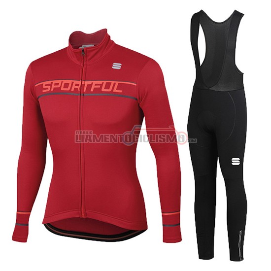 Abbigliamento Ciclismo Donne Sportful Manica Lunga 2020 Rosso