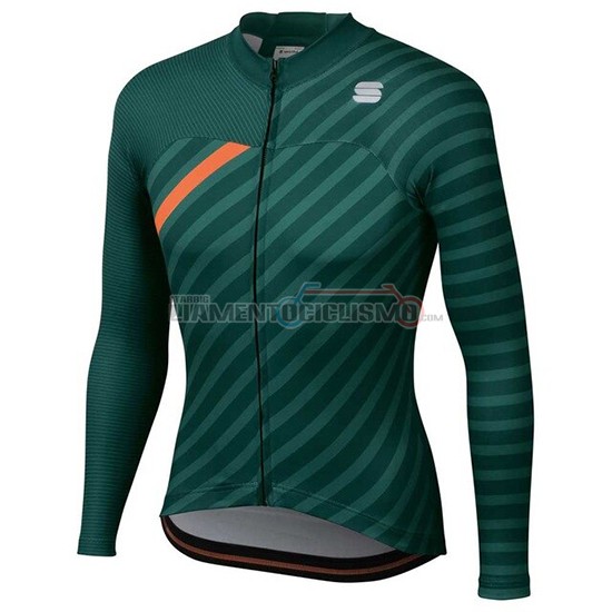Abbigliamento Ciclismo Donne Sportful Manica Lunga 2020 Verde Arancione