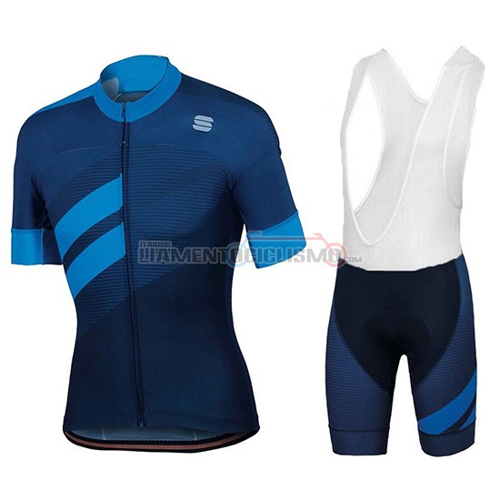 Abbigliamento Ciclismo Sportful Manica Corta 2018 Spento Blu