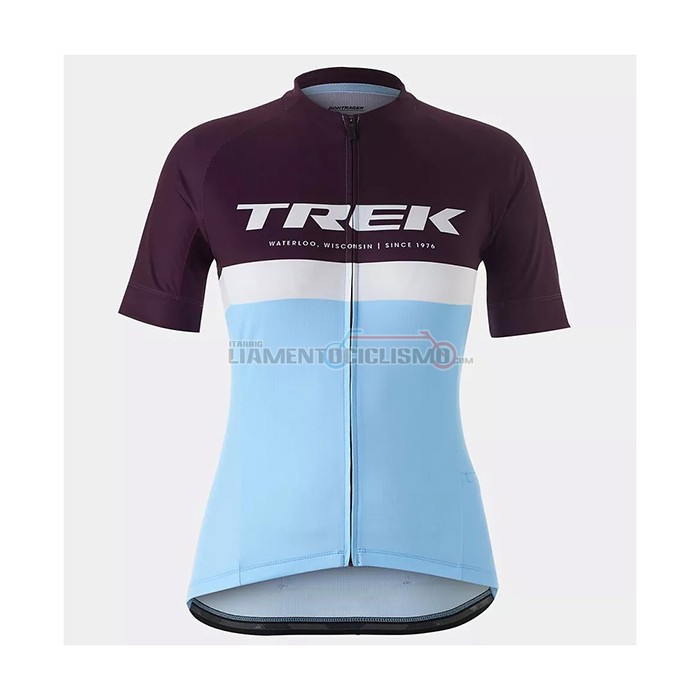 Abbigliamento Ciclismo Donne Trek Manica Corta 2021 Azzurro