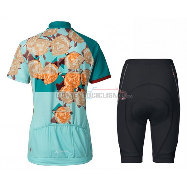 2017 Abbigliamento Ciclismo Donne Vaude Manica Corta Azzurro