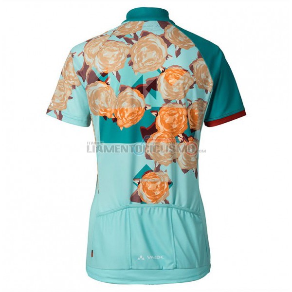 2017 Abbigliamento Ciclismo Donne Vaude Manica Corta Azzurro