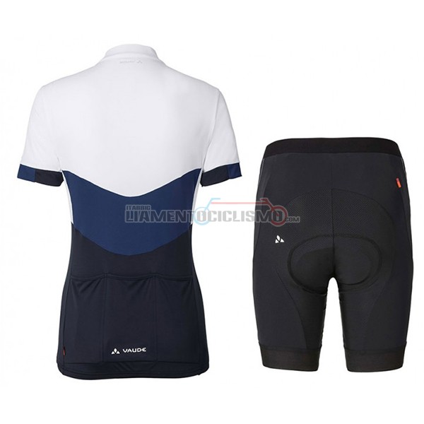 2017 Abbigliamento Ciclismo Donne Vaude Manica Corta Bianco e Nero