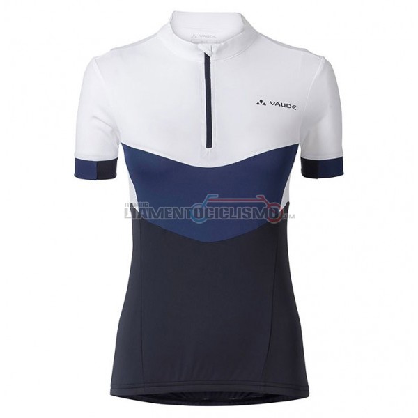 2017 Abbigliamento Ciclismo Donne Vaude Manica Corta Bianco e Nero
