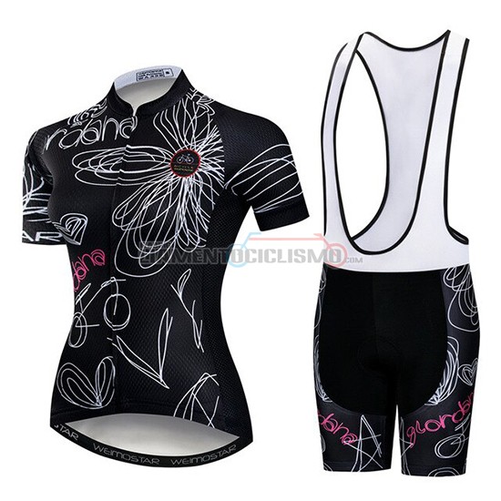 Abbigliamento Ciclismo Donne Weimostar Manica Corta 2019 Nero Bianco Rosa