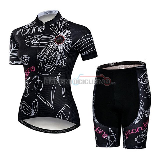 Abbigliamento Ciclismo Donne Weimostar Manica Corta 2019 Nero Bianco Rosa