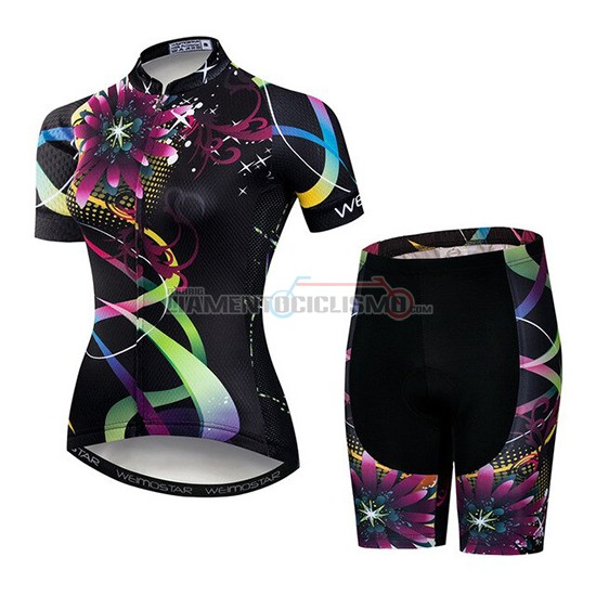 Abbigliamento Ciclismo Donne Weimostar Manica Corta 2019 Nero Rosa Verde