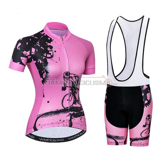 Abbigliamento Ciclismo Donne Weimostar Manica Corta 2019 Rosa
