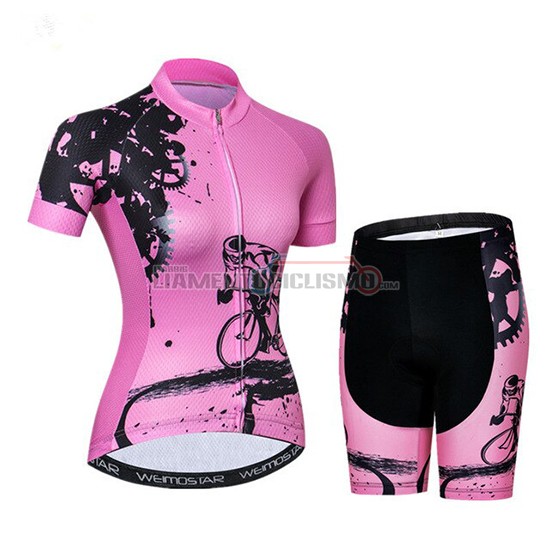 Abbigliamento Ciclismo Donne Weimostar Manica Corta 2019 Rosa