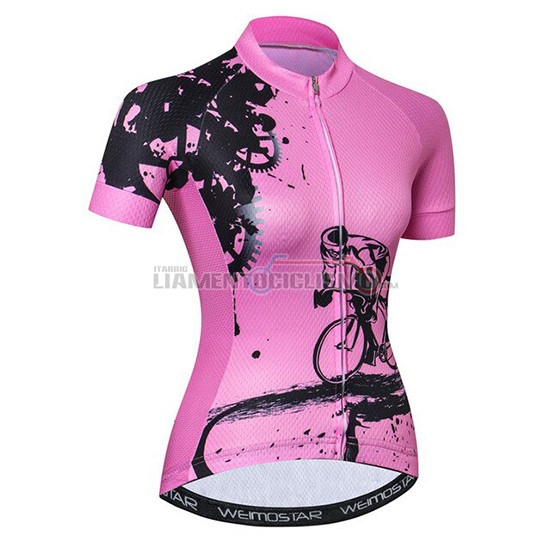 Abbigliamento Ciclismo Donne Weimostar Manica Corta 2019 Rosa