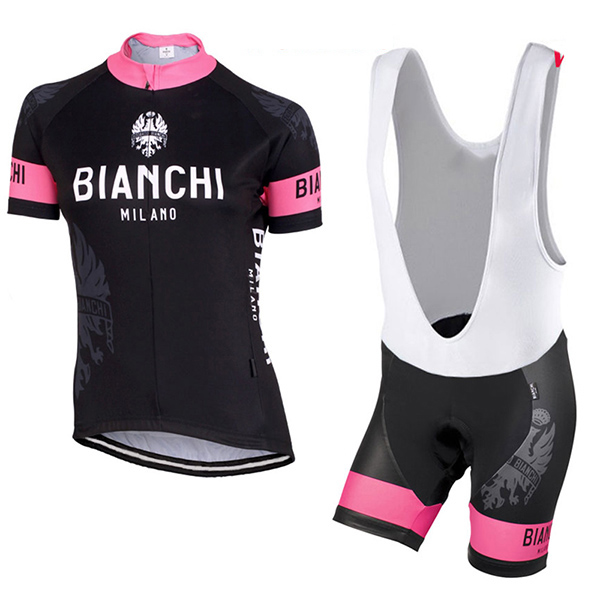 Donne Abbigliamento Ciclismo Bianchi 2017 nero e rosa