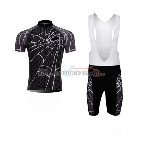 Abbigliamento Ciclismo Spiderman 2014 argentato e nero