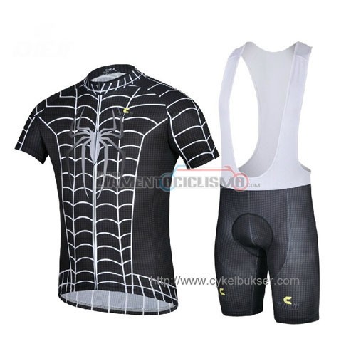 Abbigliamento Ciclismo Spiderman 2014 nero e argentato