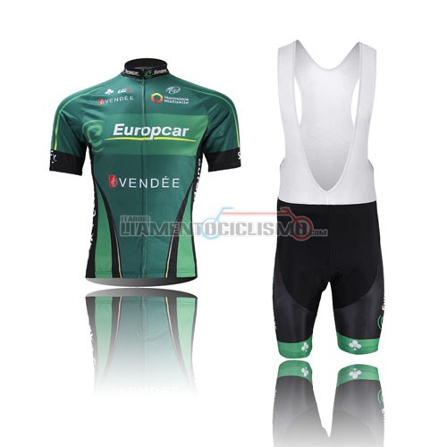 Abbigliamento Ciclismo Europcar 2014 verde e nero