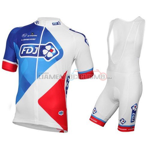 Abbigliamento Ciclismo Fdj 2015 blu e bianco
