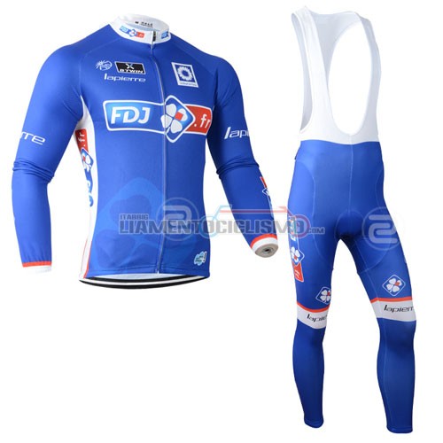 Abbigliamento Ciclismo Fdj ML 2014 blu
