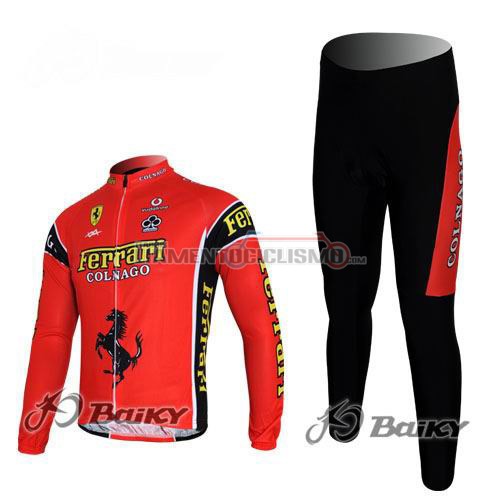 Abbigliamento Ciclismo Ferrari ML 2015 nero e rosso