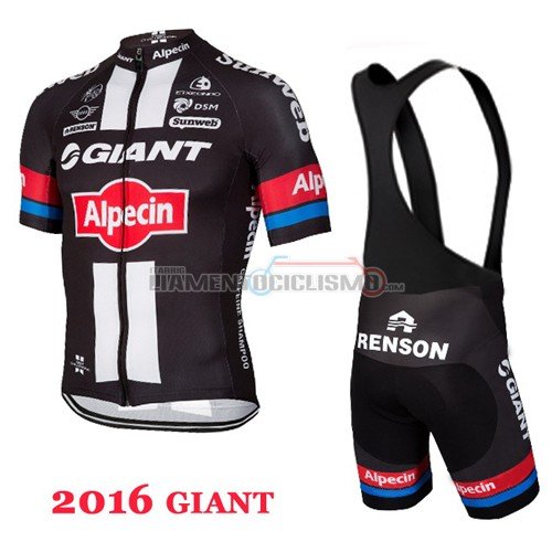 Abbigliamento Ciclismo Giant 2016 nero e rosso