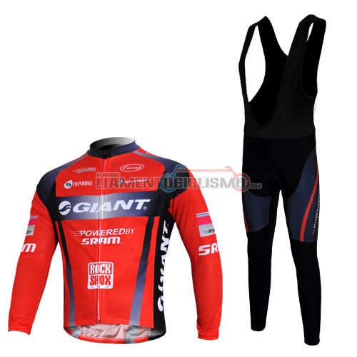 Abbigliamento Ciclismo Giant ML 2011 nero e rosso