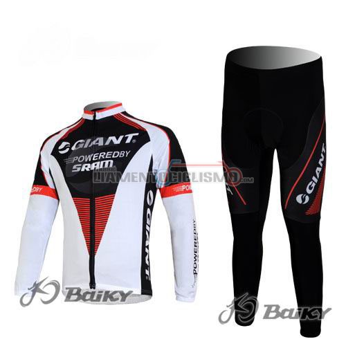 Abbigliamento Ciclismo Giant ML 2013 bianco e nero