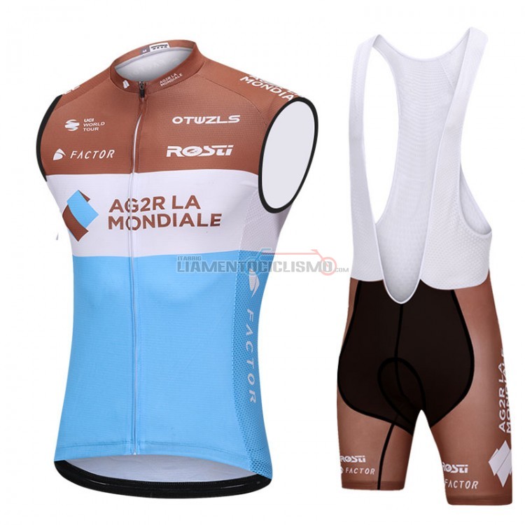 Gilet Antivento Ag2rla 2018 Celeste