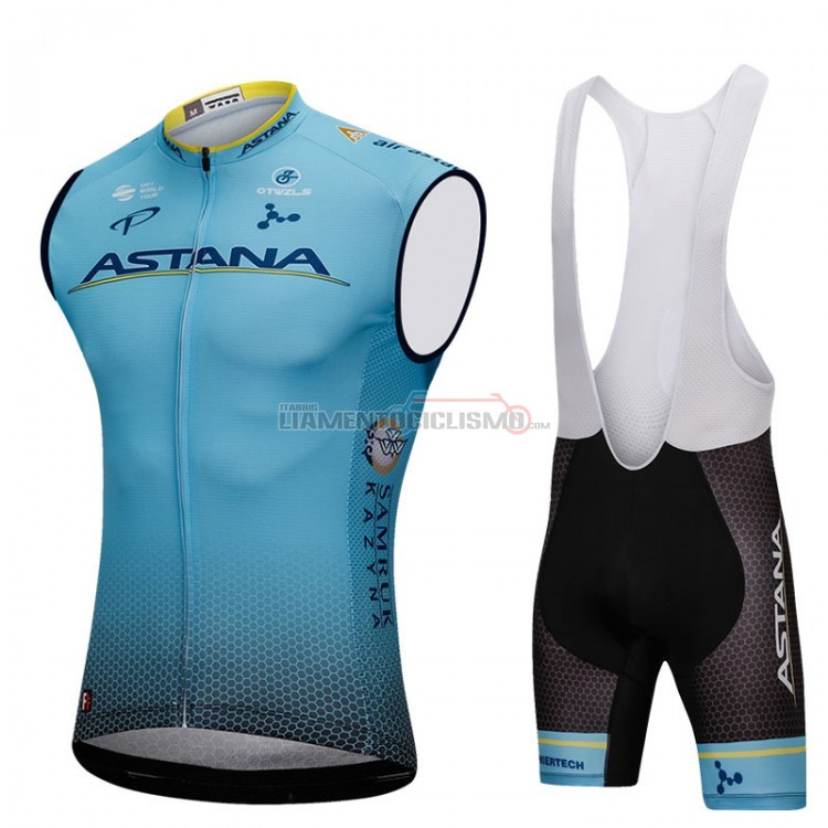 Gilet Antivento Astana 2018 Celeste