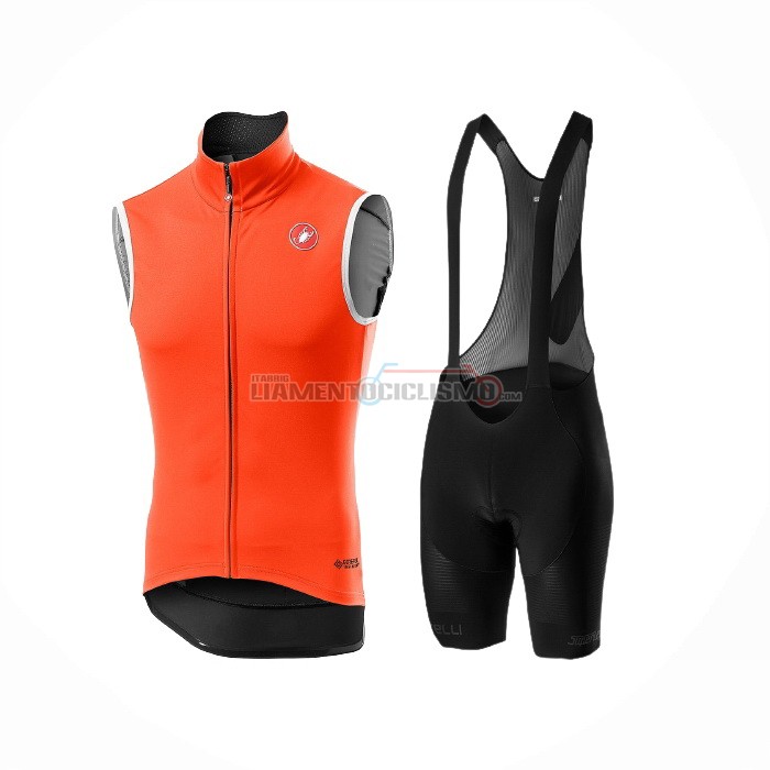 Gilet Antivento Castelli Manica Corta 2021 Arancione