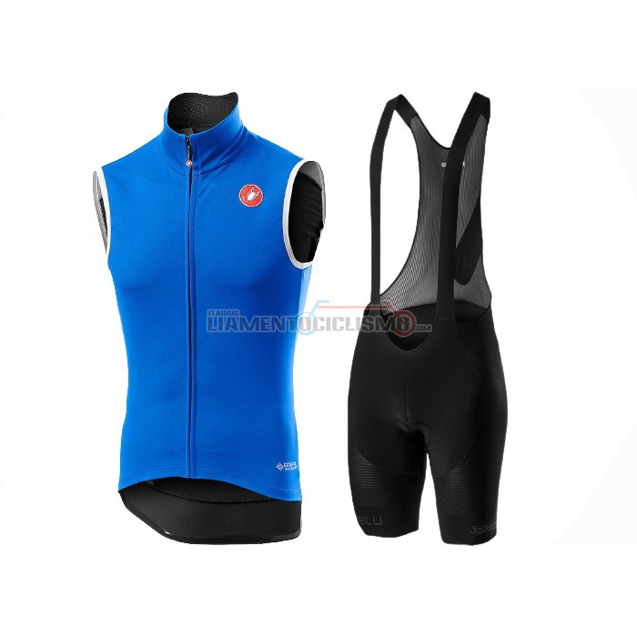 Gilet Antivento Castelli Manica Corta 2021 Blu