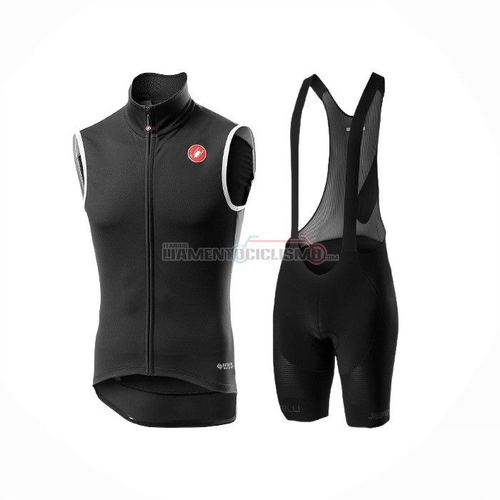 Gilet Antivento Castelli Manica Corta 2021 Nero