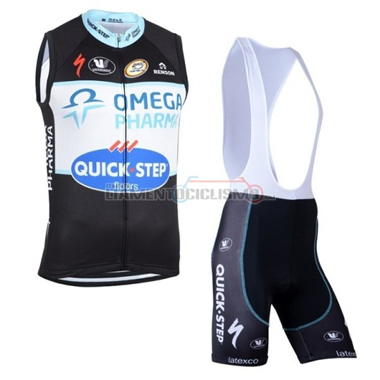 Gilet Antivento Quick Step Floors 2019 Nero Bianco