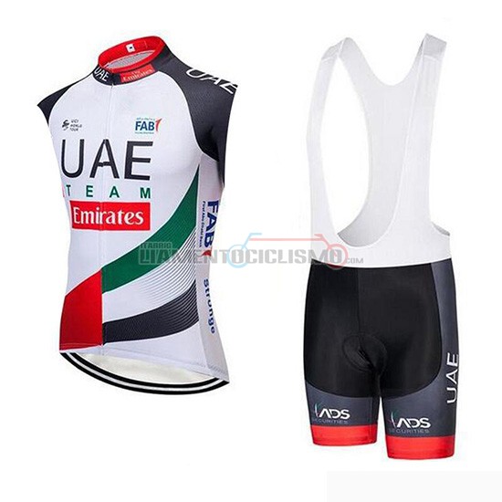 Gilet Antivento UAE 2019 Bianco Nero Rosso