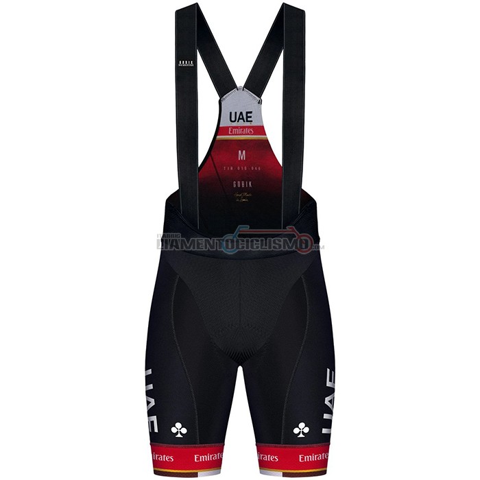 Gilet Antivento UAE Manica Corta 2021 Bianco Rosso