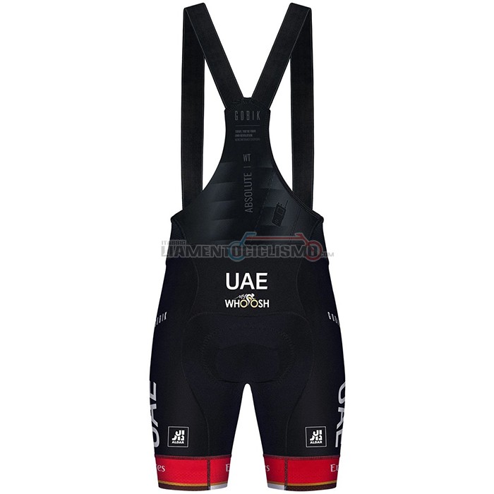 Gilet Antivento UAE Manica Corta 2021 Bianco Rosso