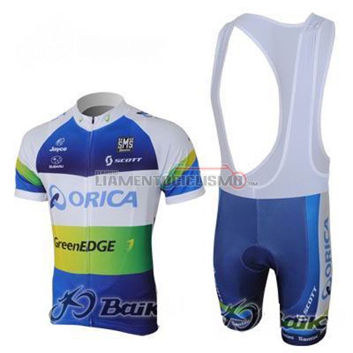 Abbigliamento Ciclismo Green Edge 2013 bianco e blu