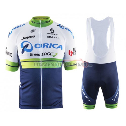 Abbigliamento Ciclismo Green Edge 2016 bianco e blu