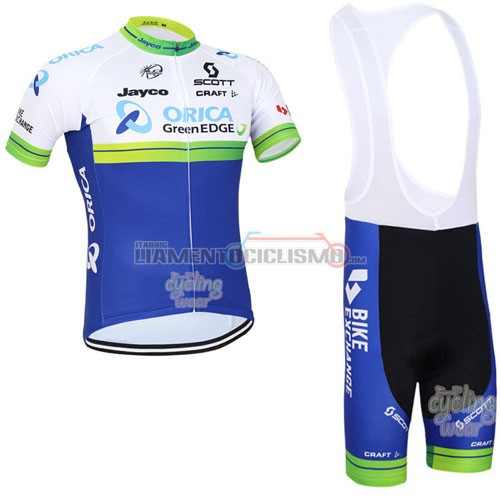 Abbigliamento Ciclismo Green Edge 2016 verde e blu