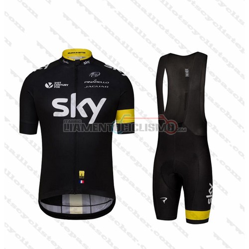 Abbigliamento Ciclismo Sky 2016 giallo e nero