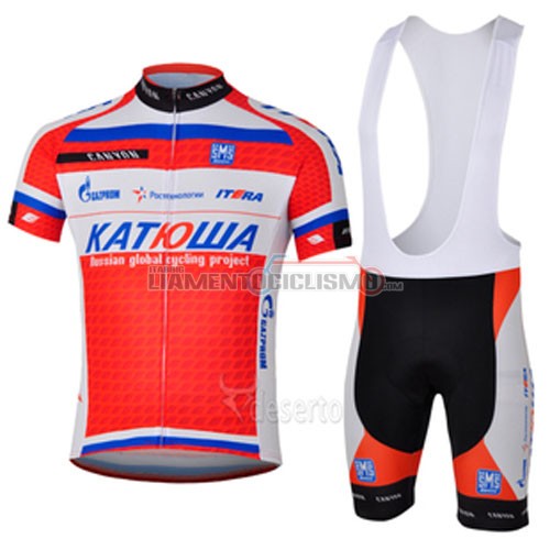 Abbigliamento Ciclismo Katusha 2013 bianco e rosso