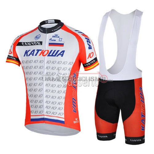 Abbigliamento Ciclismo Katusha 2014 bianco e rosso