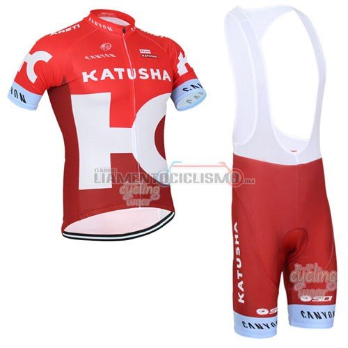 Abbigliamento Ciclismo Katusha 2016 bianco e rosso