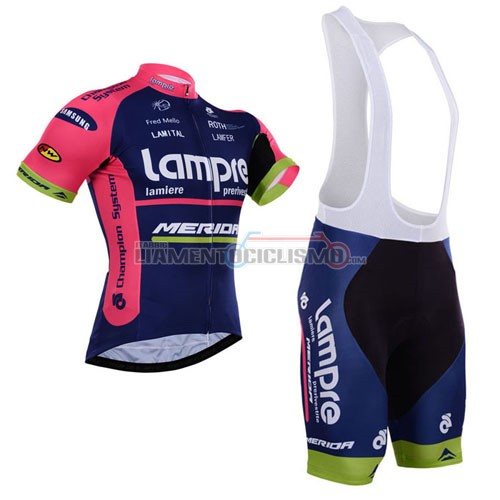 Abbigliamento Ciclismo Lampre 2015 blu e fuxia