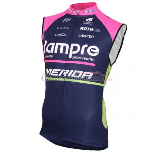 Gilet Antivento Lampre 2016 blu e fuxia