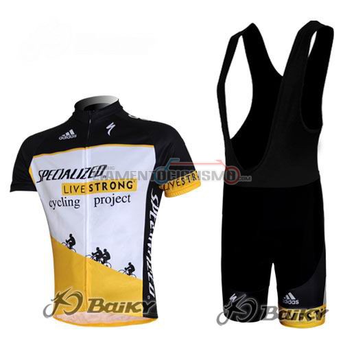 Abbigliamento Ciclismo LiveStrong 2010 bianco e giallo