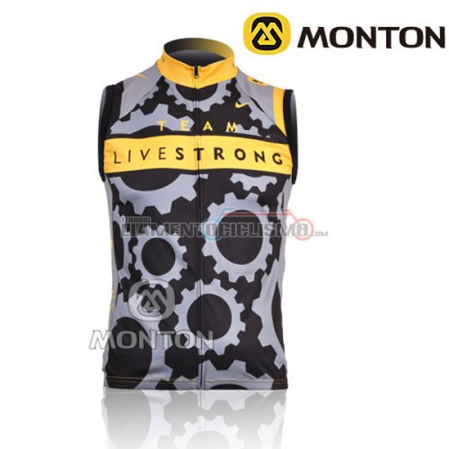 Gilet Antivento LiveStrong 2010 nero e giallo