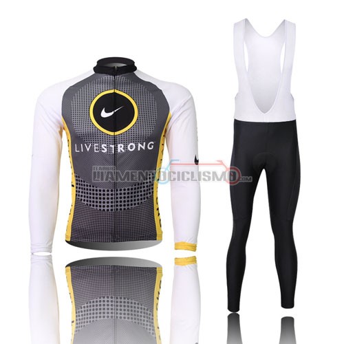 Abbigliamento Ciclismo LiveStrong ML 2011 grigio ebianco