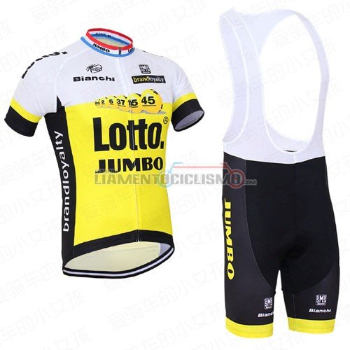 Abbigliamento Ciclismo Lotto 2016 bianco e giallo