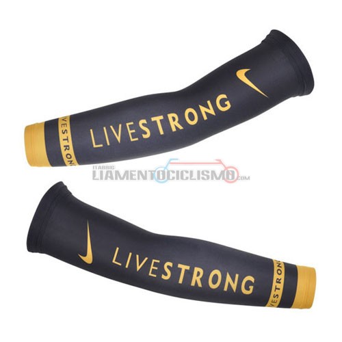 Livestrong Manicotti Ciclismo Nero e giallo