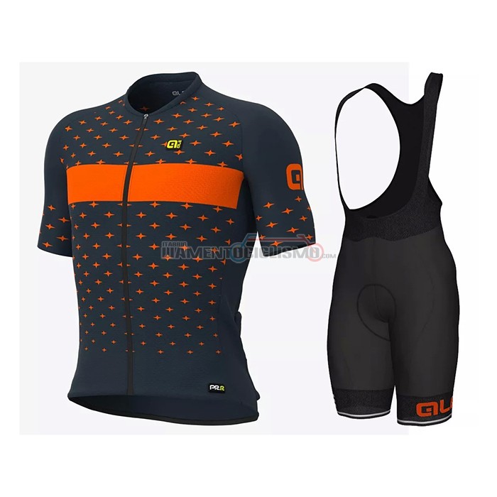 Abbigliamento Ciclismo ALE Manica Corta 2021 Chiaro Blu Arancione
