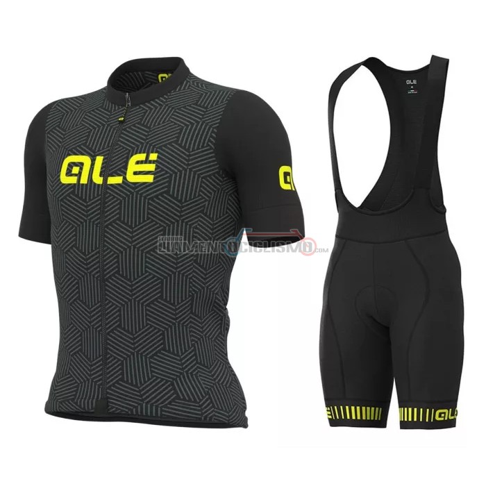 Abbigliamento Ciclismo ALE Manica Corta 2022 Nero Giallo