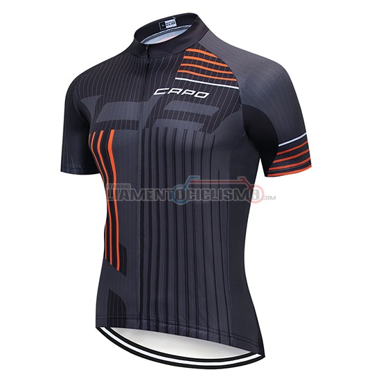 Abbigliamento Ciclismo Capo Manica Corta 2018 Nero Grigio Arancione